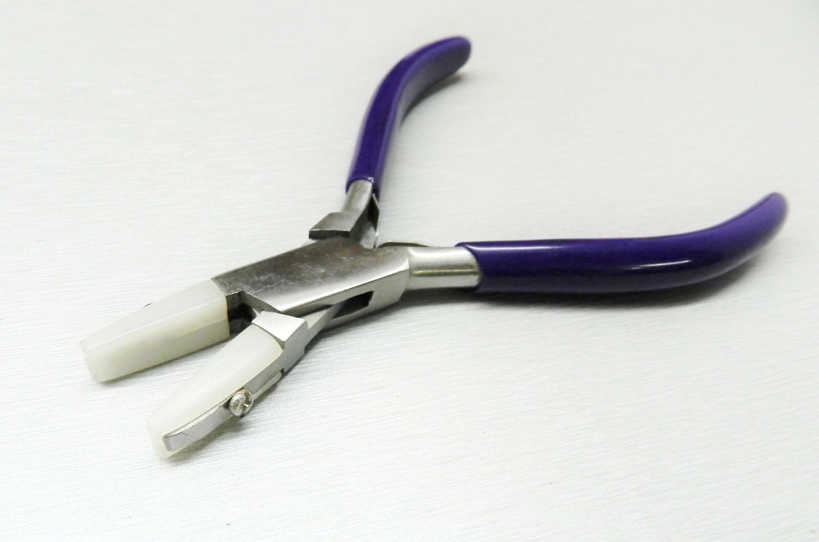Pliers Flat Nylon Jaws Nose Jewelry Bead Wire Work Tool Straighten Wire + 2 Jaws