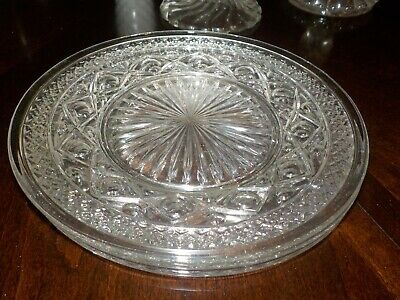 Imperial Cape Cod Crystal Three  Salad Plates....no Scratches!
