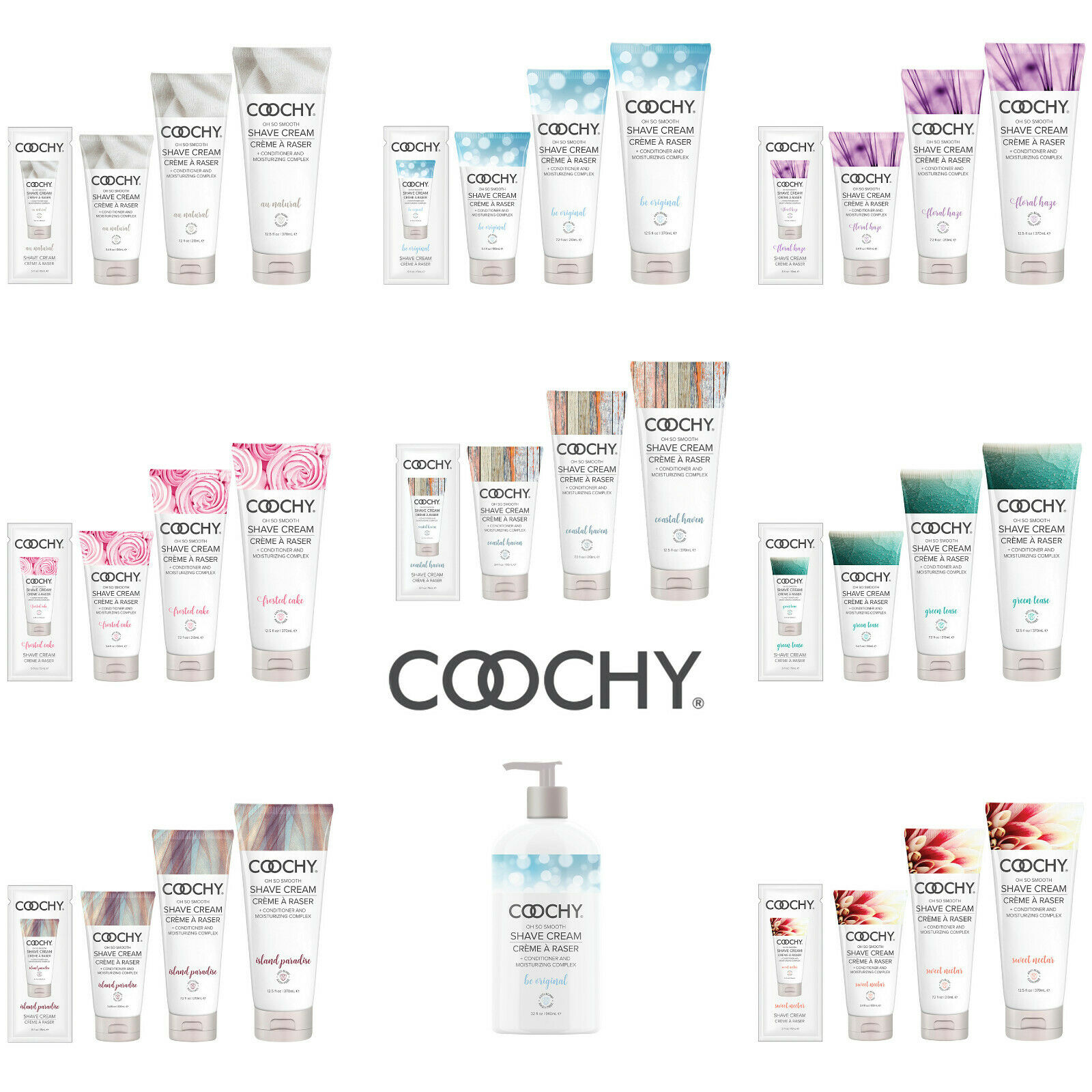 Coochy Rash Free Full Body Shave Cream Moisturizing Conditioning For Men & Women