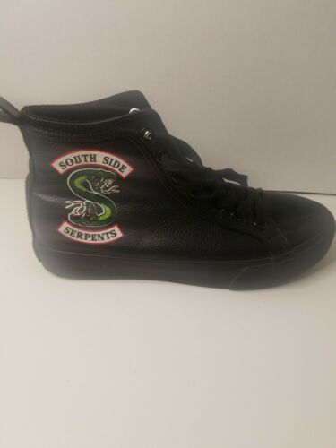 Riverdale Tv Show Southside Serpents Womens High Top Black Shoes Size 6