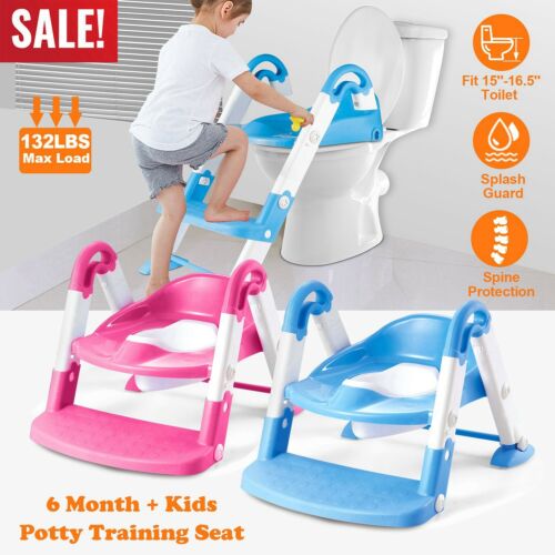 Kids Potty Training Seat With Step Stool Ladder For Toddler Child Toilet Chair