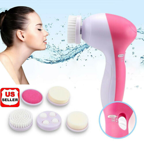 5-1 Multifunction Electronic Face Facial Cleansing Brush Spa Skin Care Massage